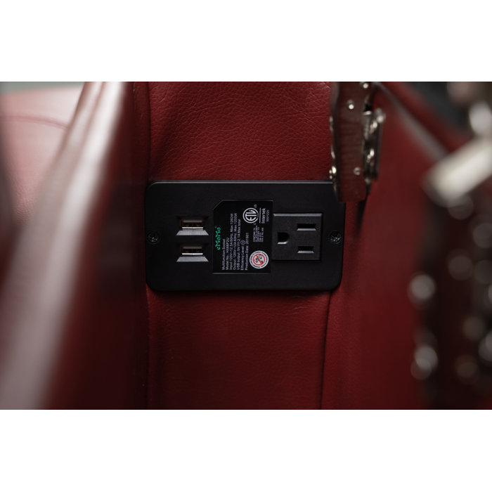 Red Barrel Studio® Ketcha Leather Power Reclining Home Theater Seat